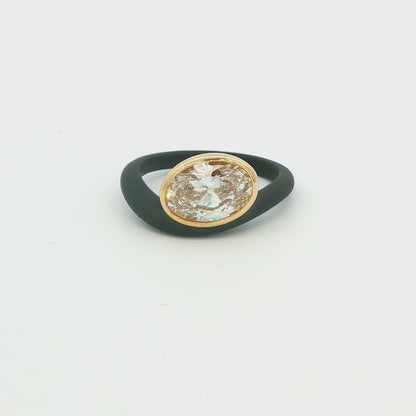 2 CT TW. Abstract Oval Lab-Grown Diamond Fashion Ring