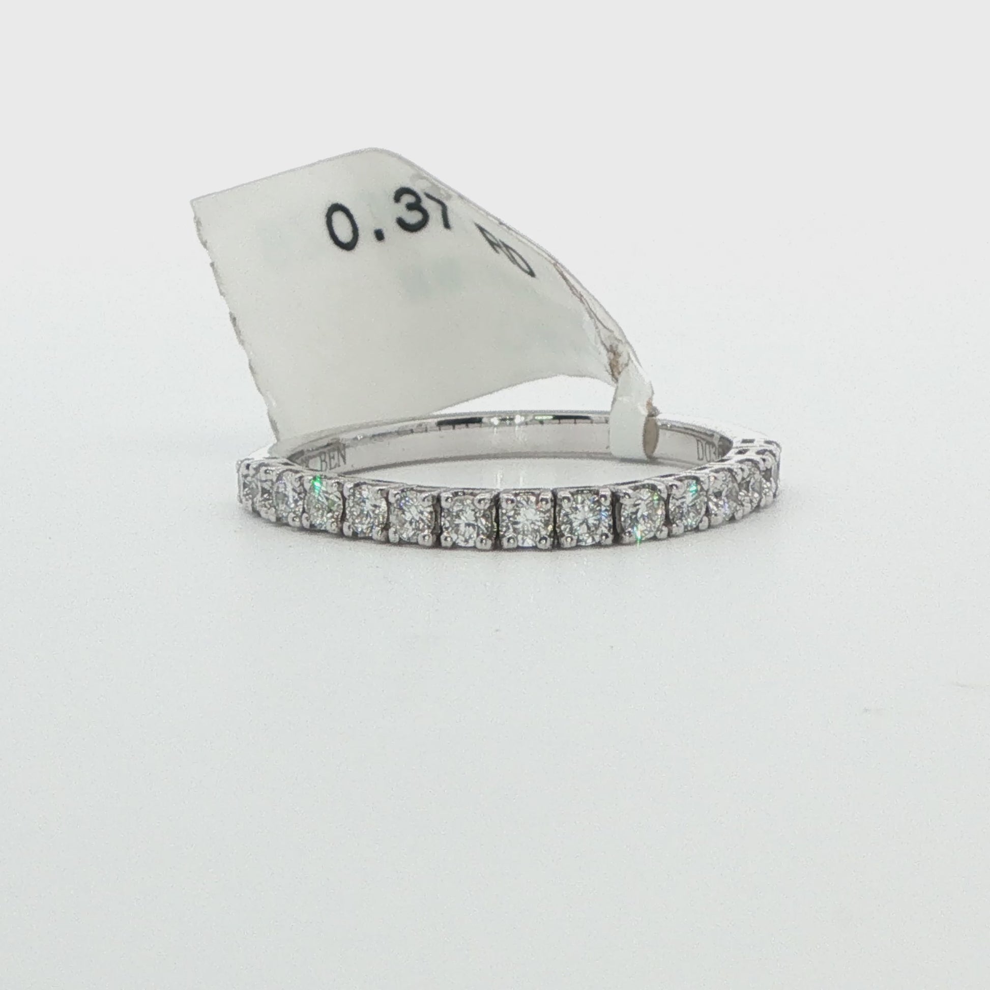 14K WG 0.37 CTW FLEXIBLE PRNG SET DIA BAND