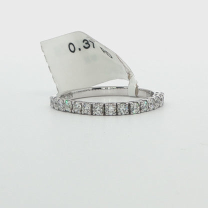 14K WG 0.37 CTW FLEXIBLE PRNG SET DIA BAND