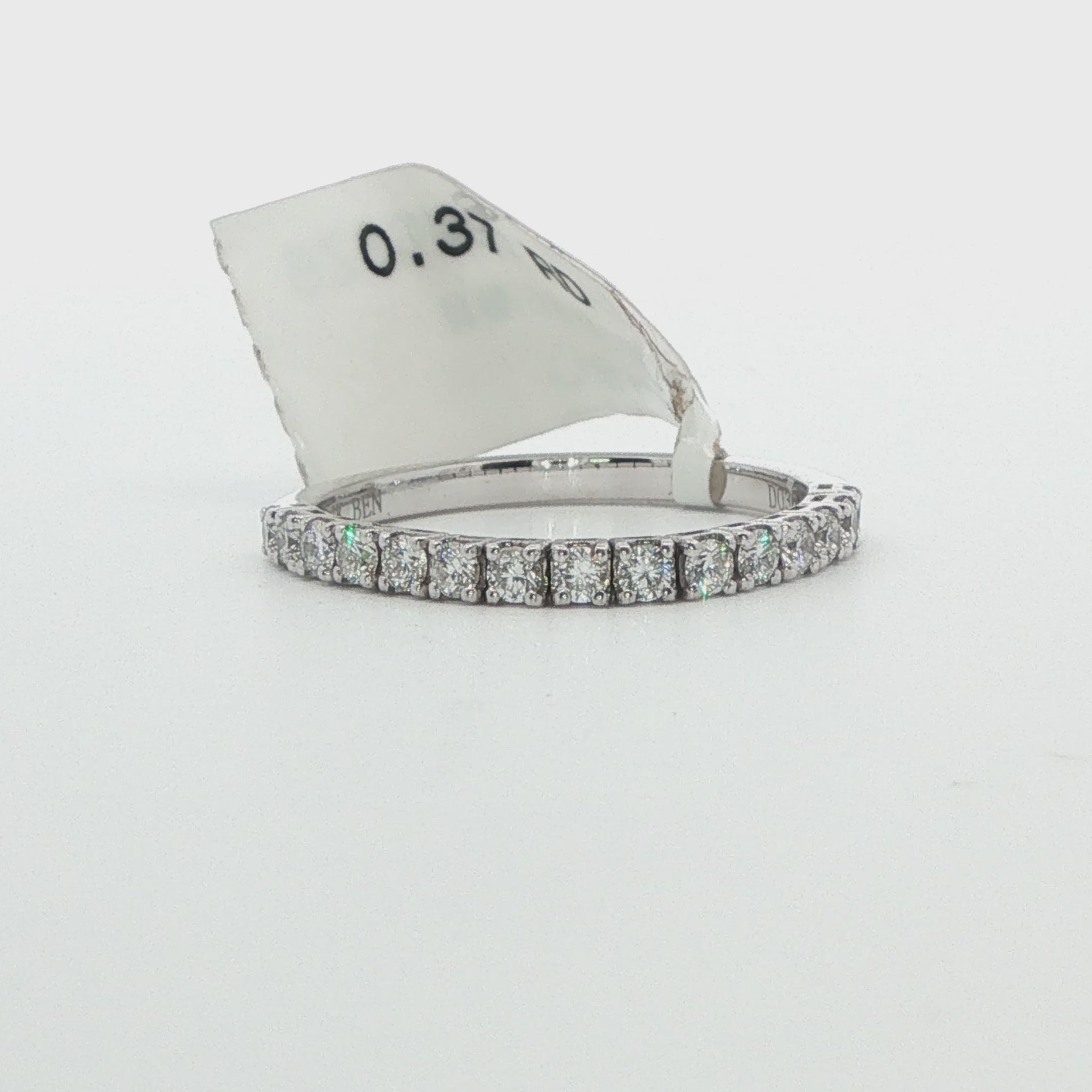 14K WG 0.37 CTW FLEXIBLE PRNG SET DIA BAND