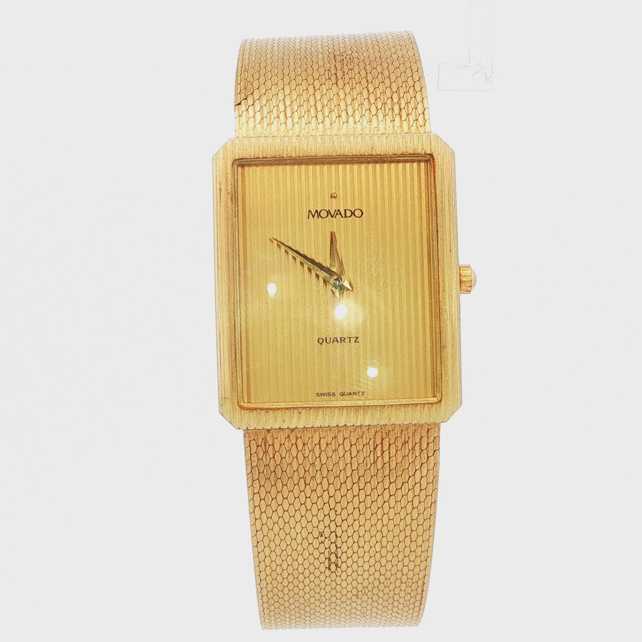 Estate Vintage Movado Gold Mesh Watch