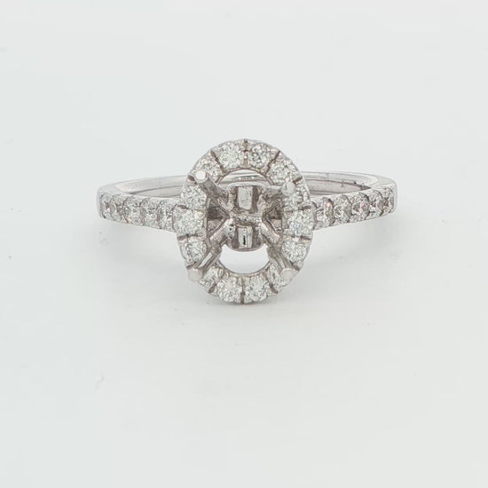 Oval Halo Diamond Fashion Ring