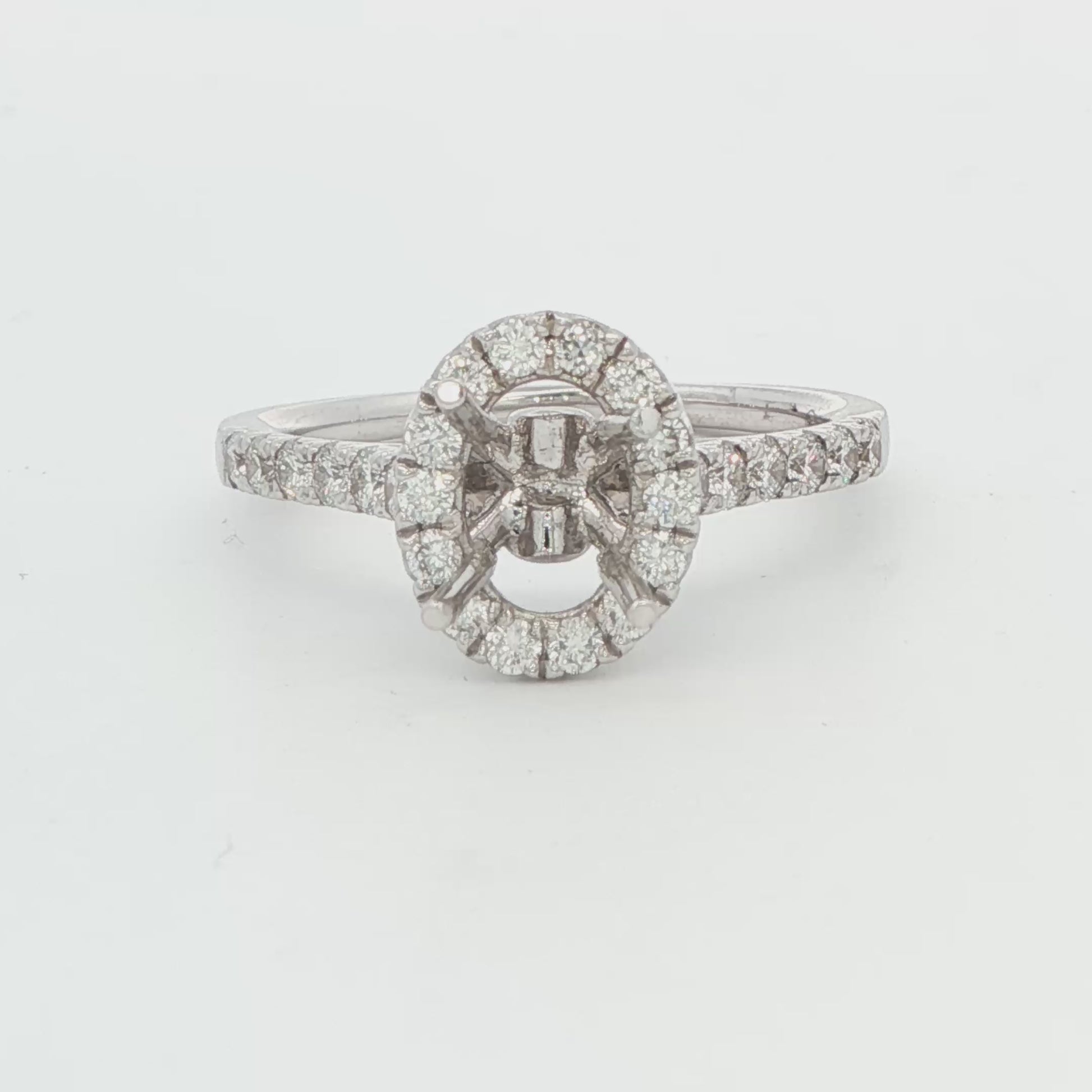 Oval Halo Diamond Fashion Ring