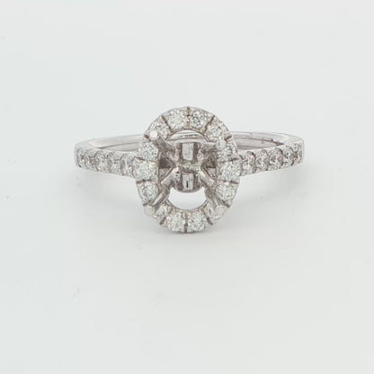 Oval Halo Diamond Fashion Ring