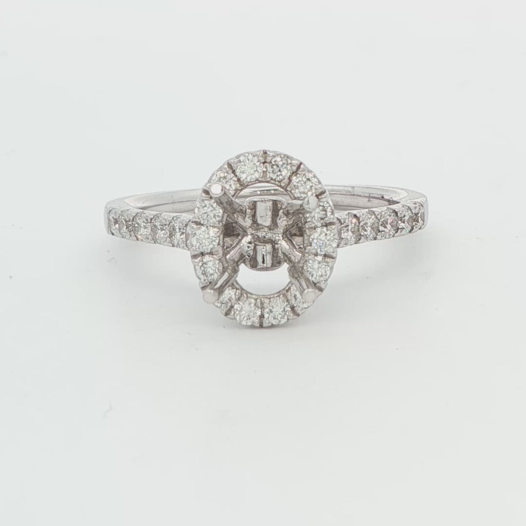Oval Halo Diamond Fashion Ring