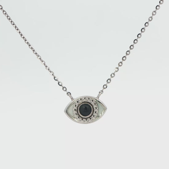 Sapphire and Evil Eye Pendant