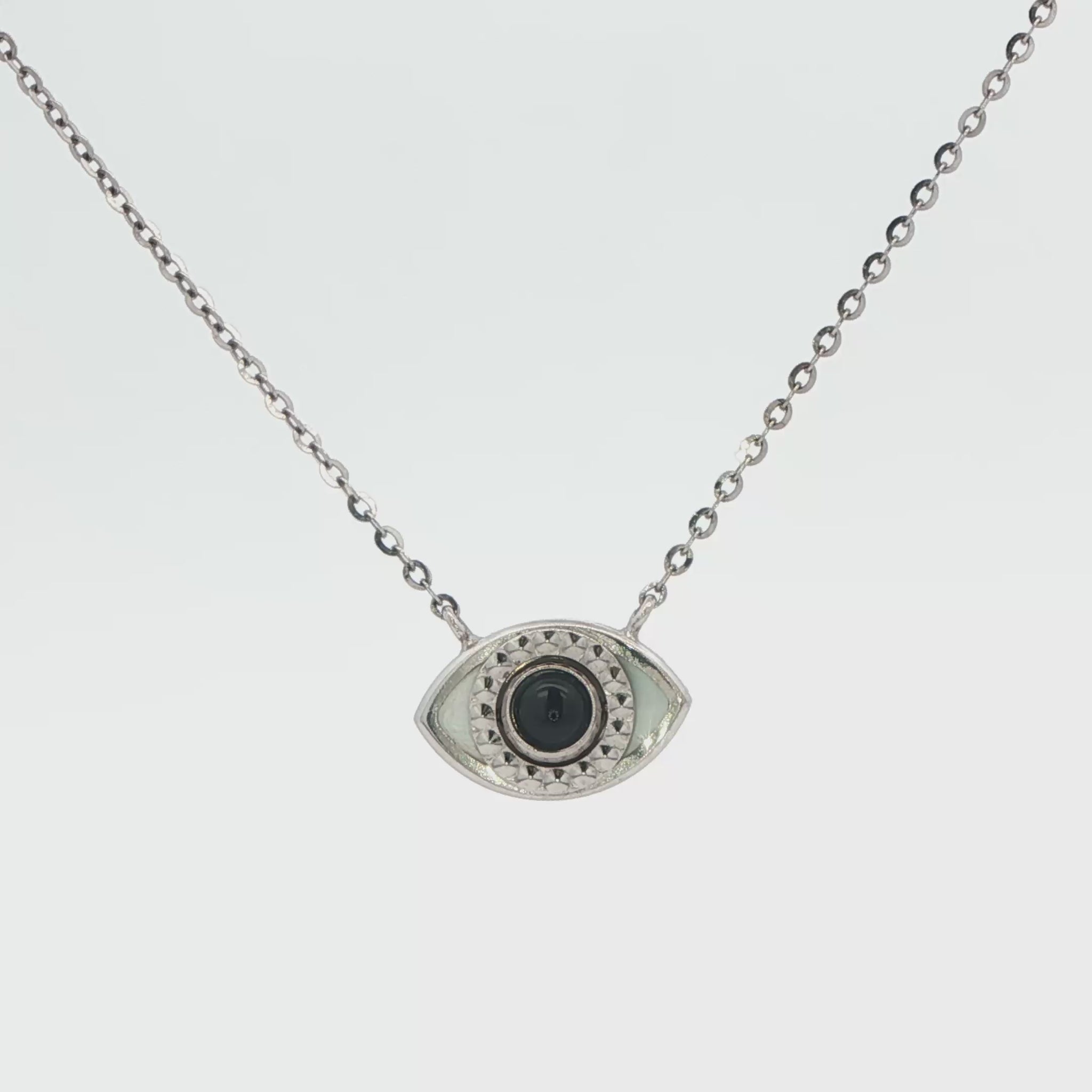 Sapphire and Evil Eye Pendant