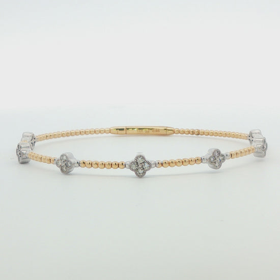 Two-Tone 14K Diamond Trillium Bracelet
