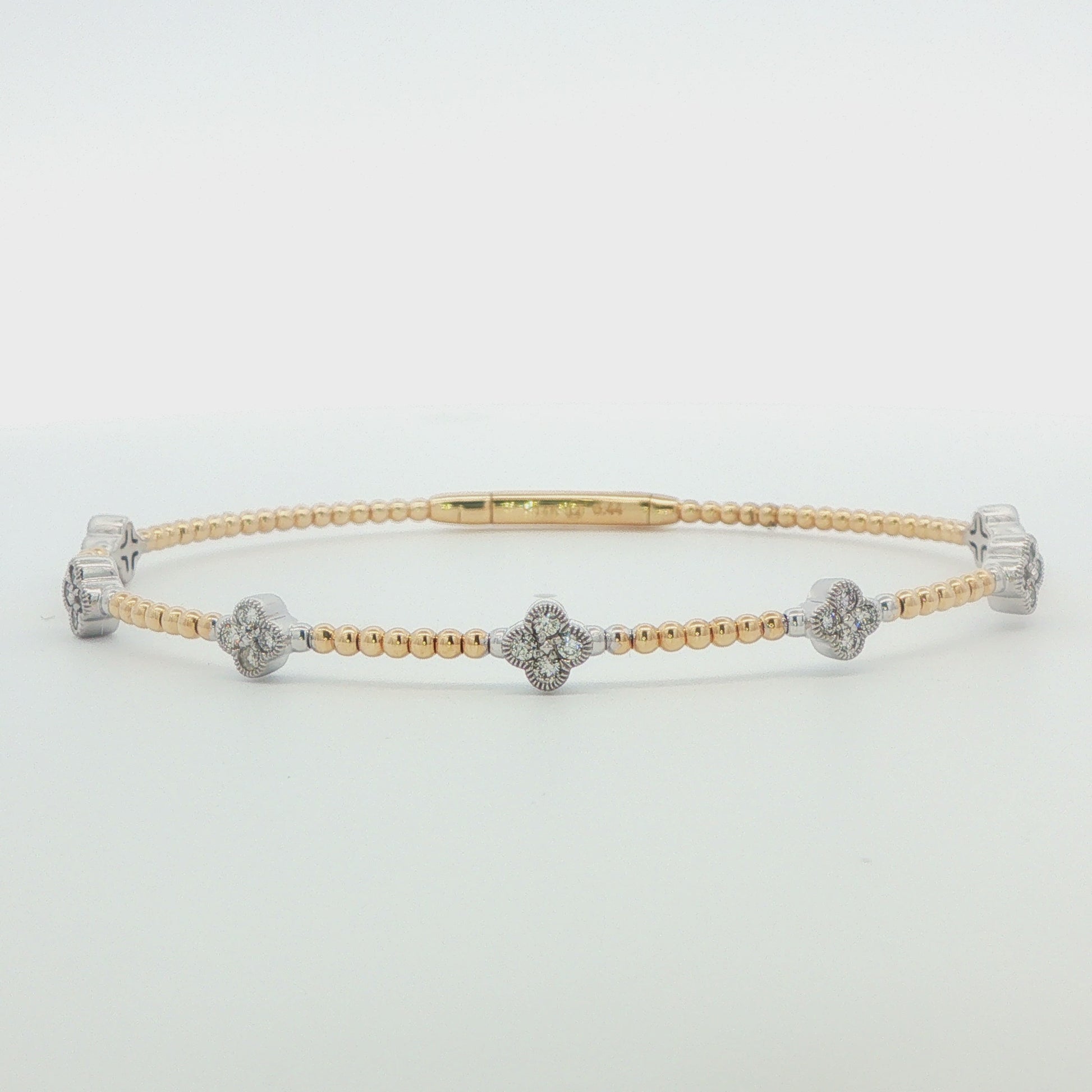 Two-Tone 14K Diamond Trillium Bracelet