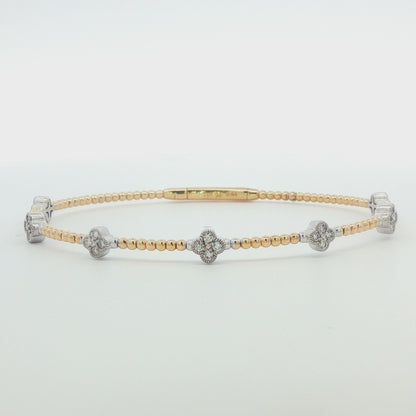 Two-Tone 14K Diamond Trillium Bracelet