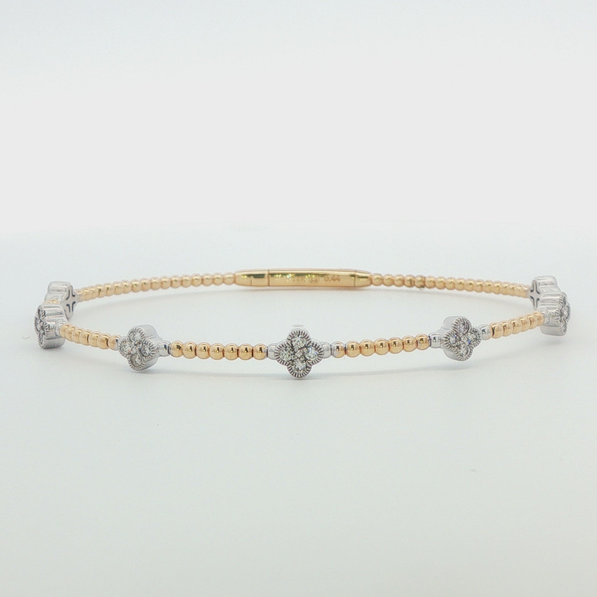 Two-Tone 14K Diamond Trillium Bracelet