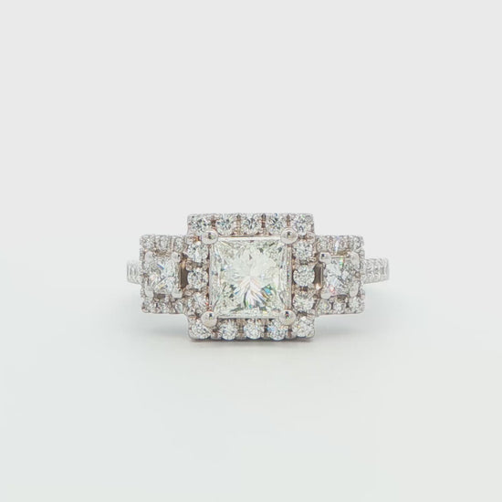 Three-Stone Diamond Engagement Ring