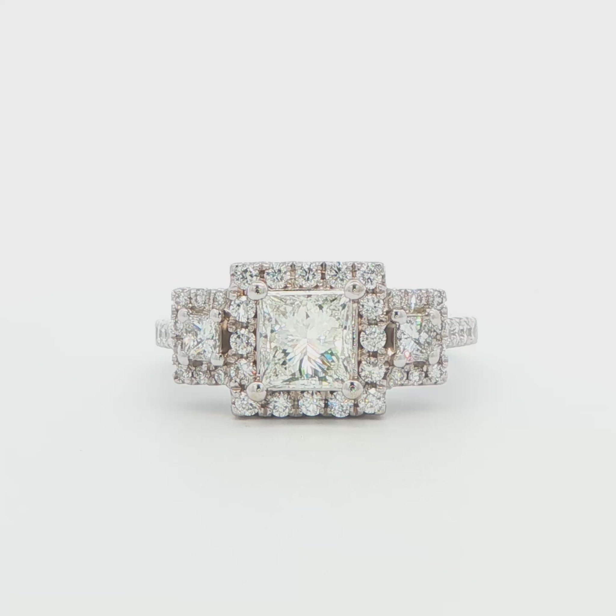 Three-Stone Diamond Engagement Ring