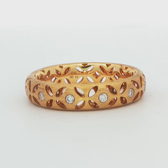 18K Gold Diamond Fashion Eternity Band