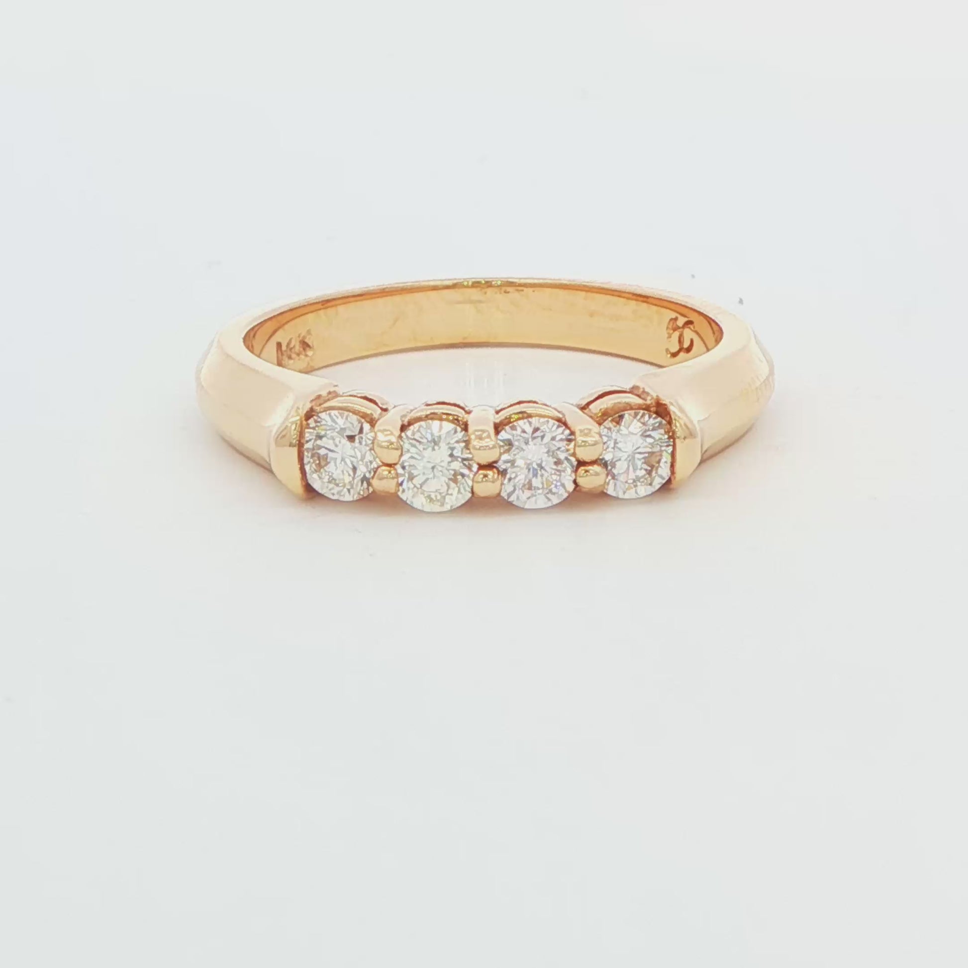 Four-Stone Diamond Wedding Band