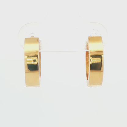 Flat Huggie Hoop Earrings