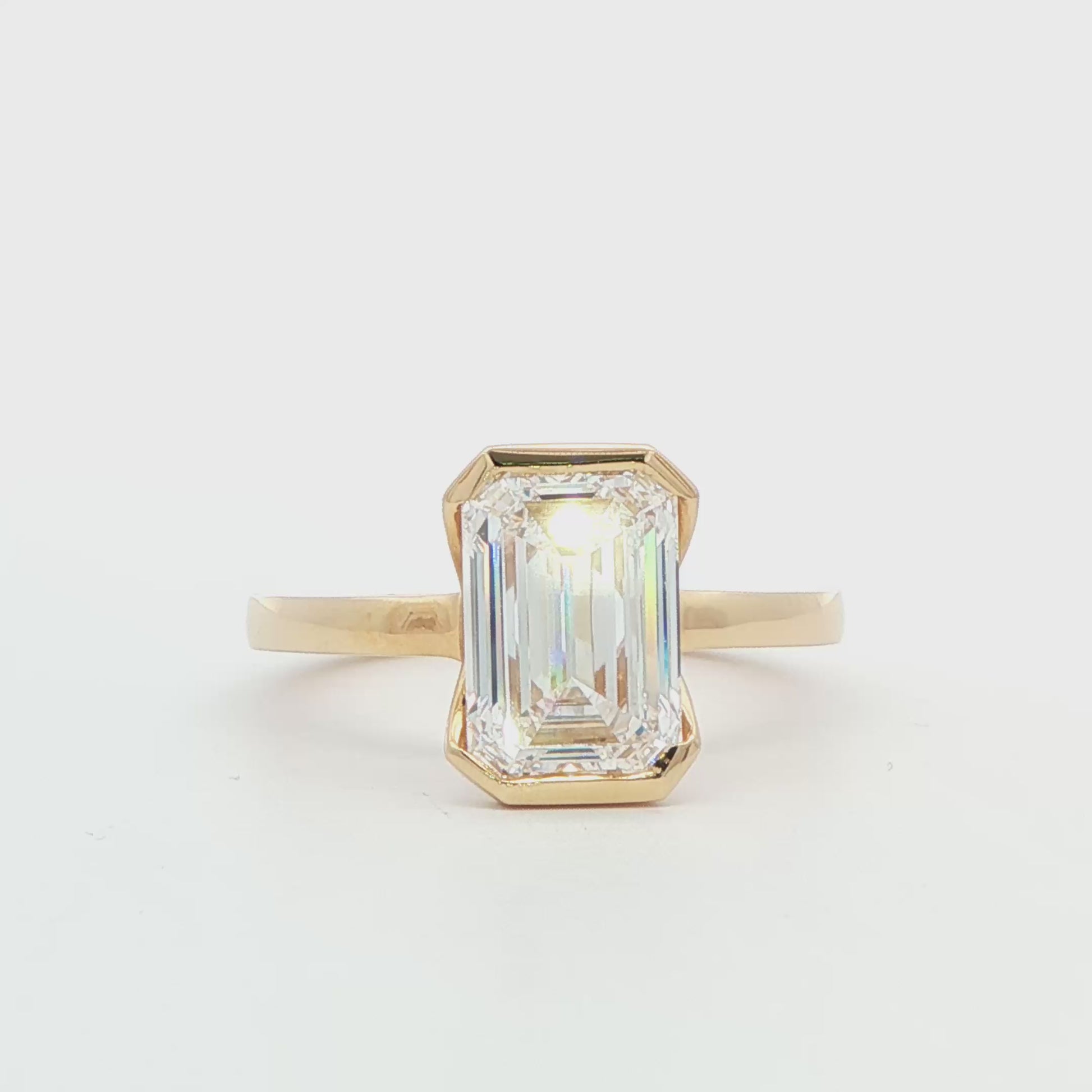 14K YG Emerald Cut DIA Engagement Ring 3.09 CTTW D/VVS2 IGI LG696506491