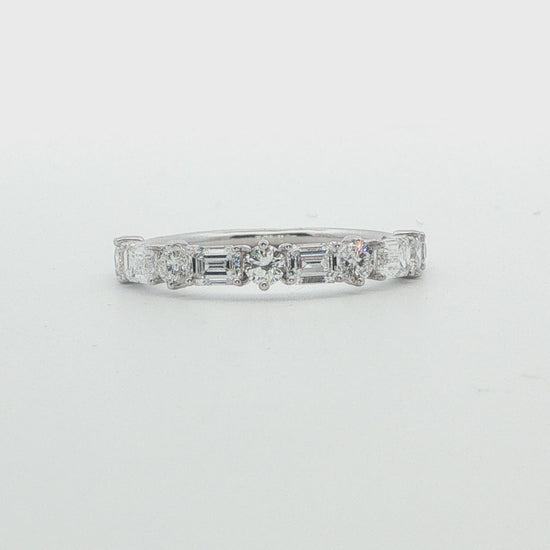 Lab Diamond East-West Wedding Band