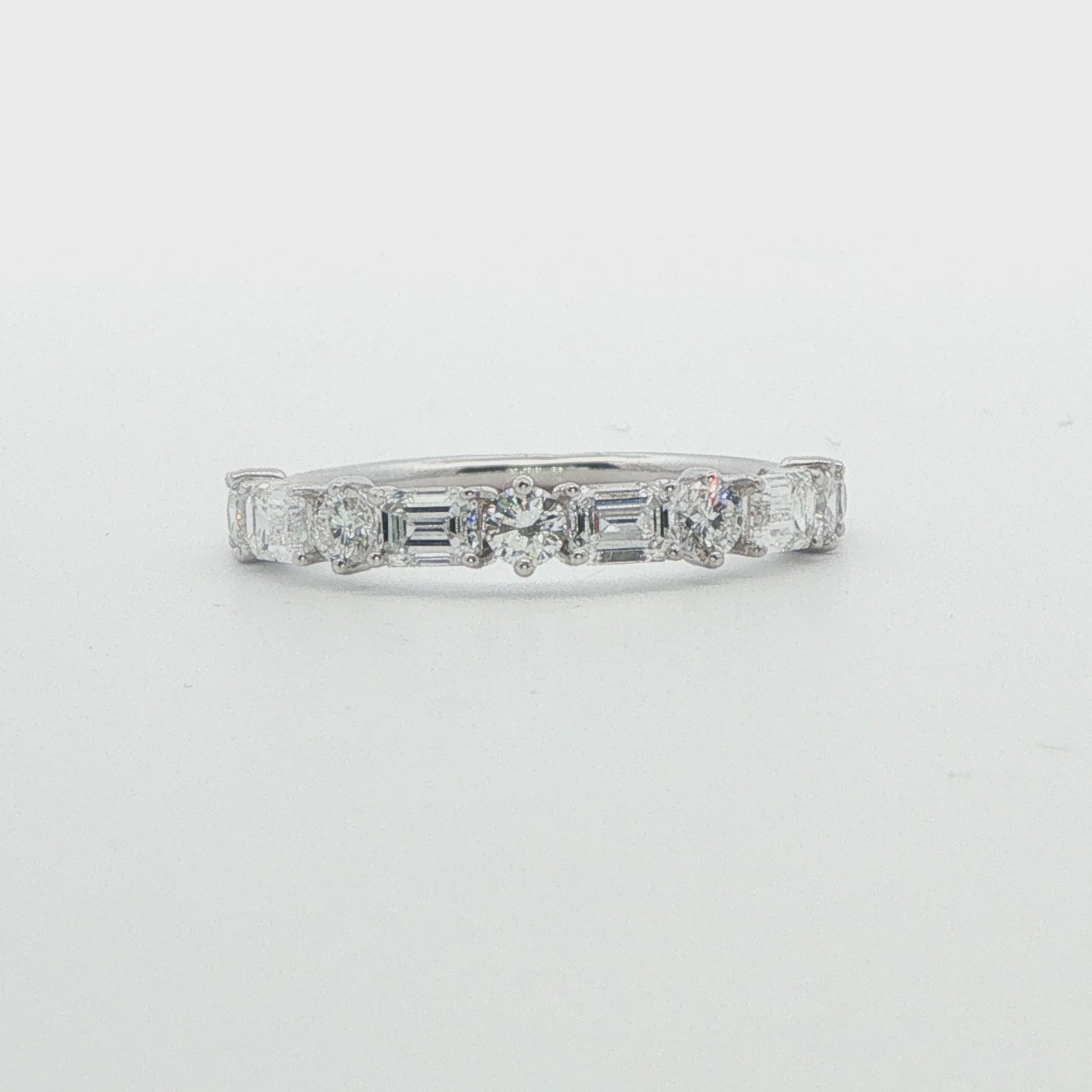 Lab Diamond East-West Wedding Band