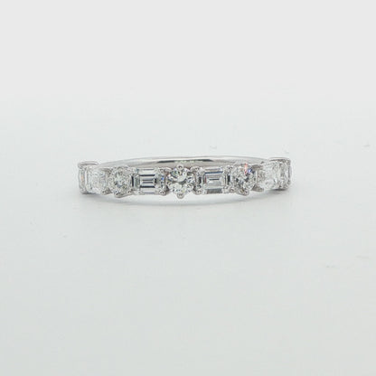 Lab Diamond East-West Wedding Band