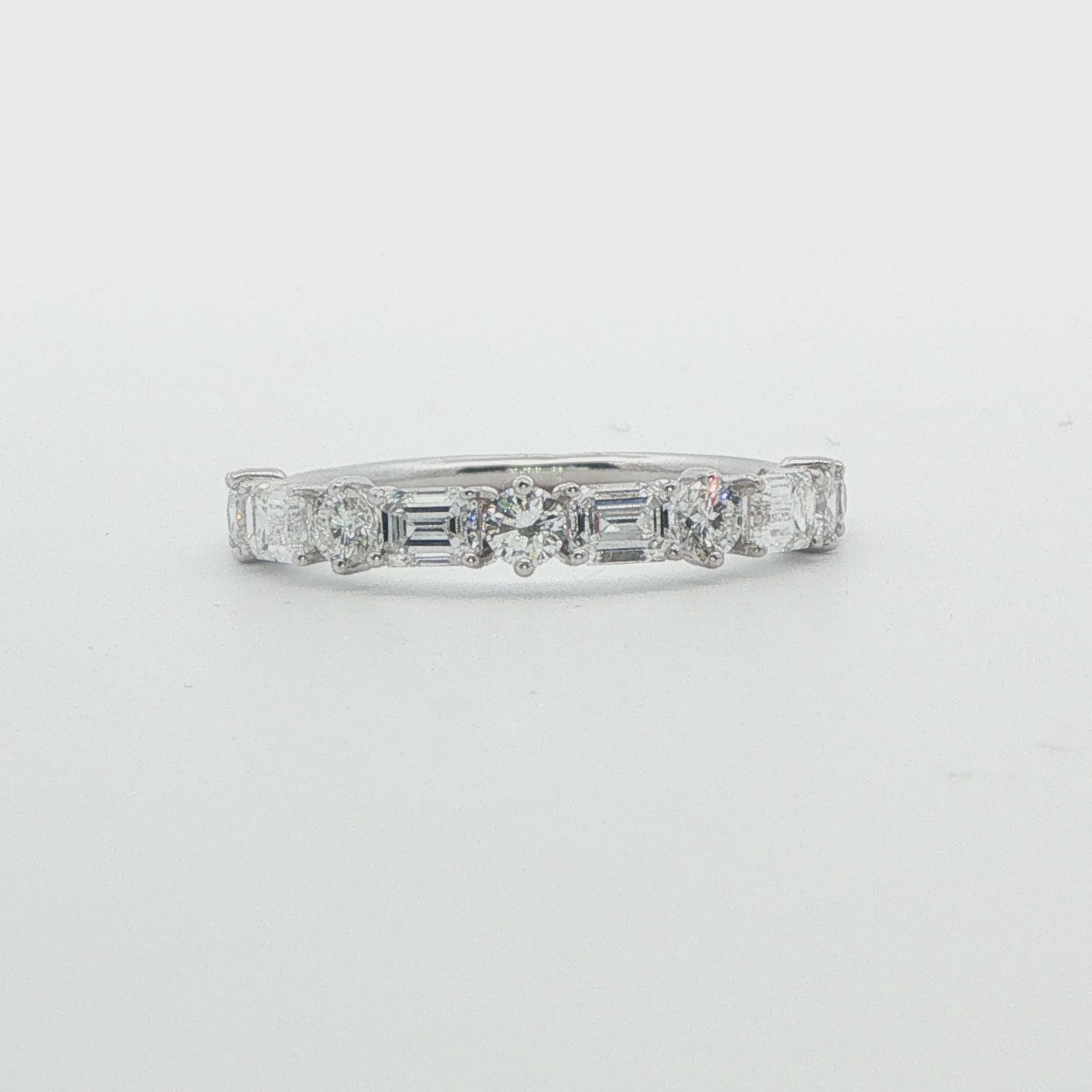 Lab Diamond East-West Wedding Band