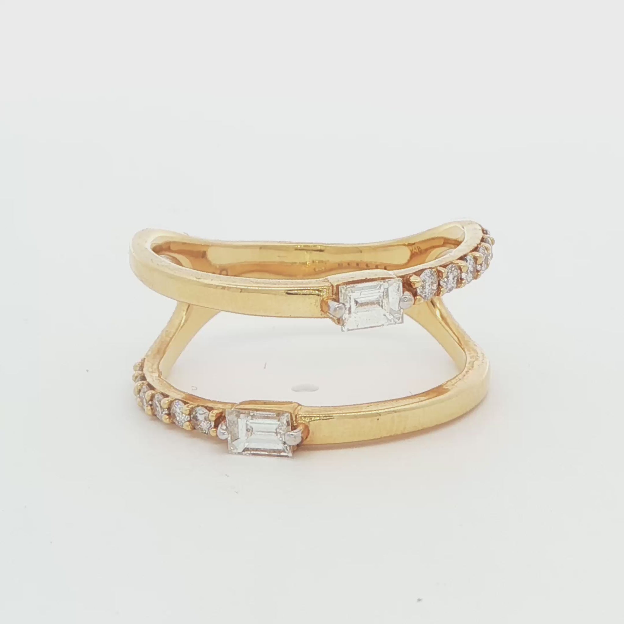 18K Yellow Gold Diamond Fashion Ring