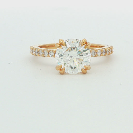 2.26 CTW Round Lab-Grown Diamond Accented Engagement Ring
