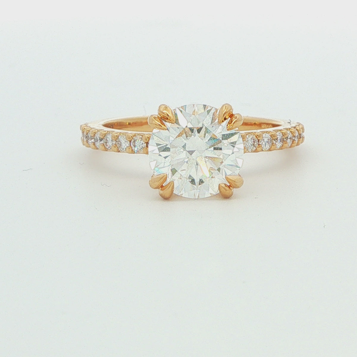 2.26 CTW Round Lab-Grown Diamond Accented Engagement Ring