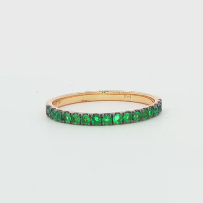 Emerald Half-Eternity Ring