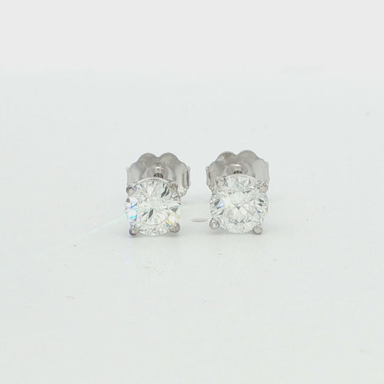 Natural Diamond Stud Earrings 