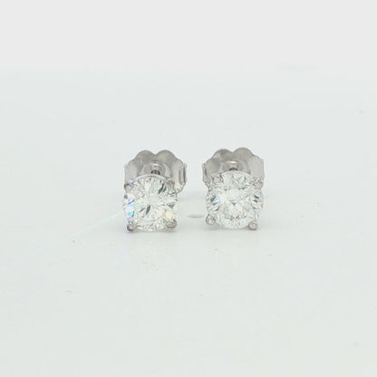 Natural Diamond Stud Earrings 
