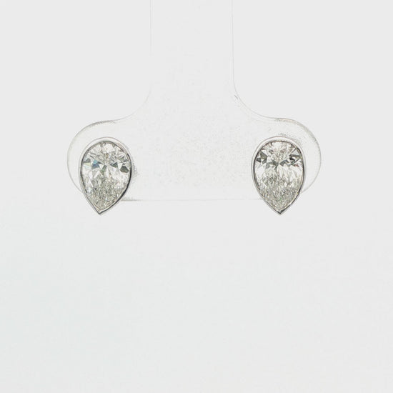 Pear-Shaped Lab-Grown Diamond Stud Earrings