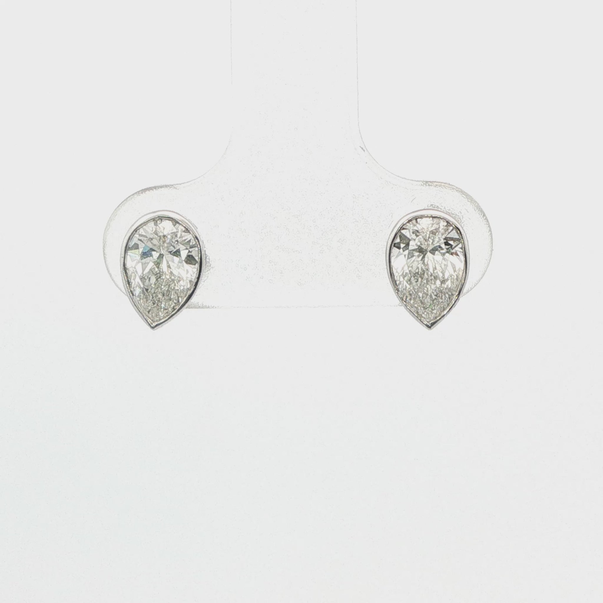 Pear-Shaped Lab-Grown Diamond Stud Earrings