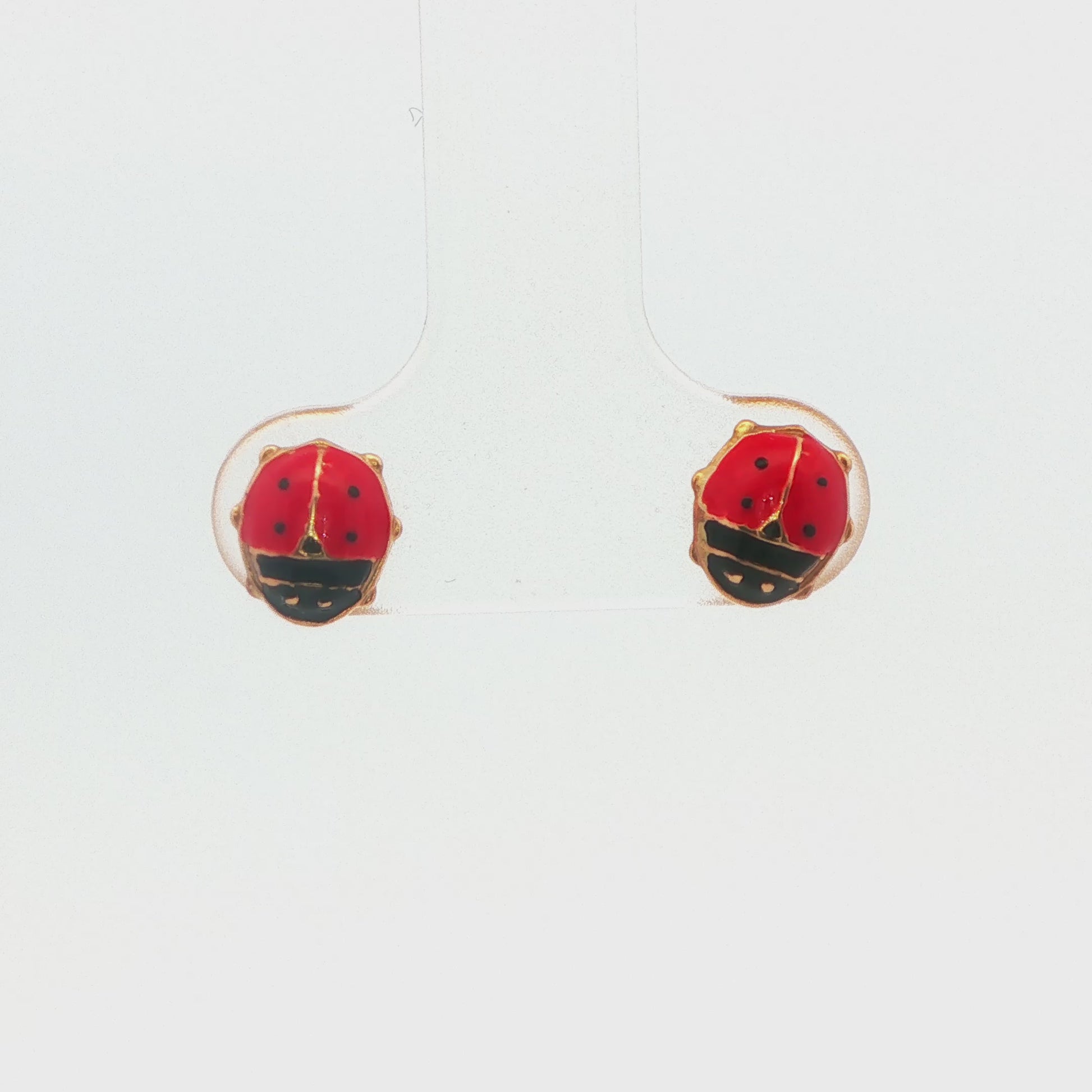 14K YG LADYBUG EARRING FOR  CHD