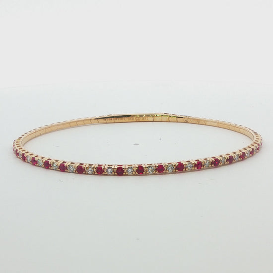 Ruby and Diamond Bangle