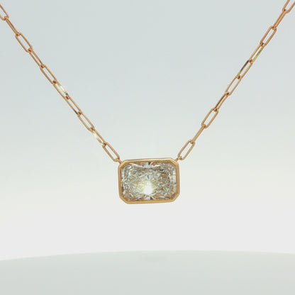 2.03ct Lab-Grown Radiant Diamond Solitaire Necklace