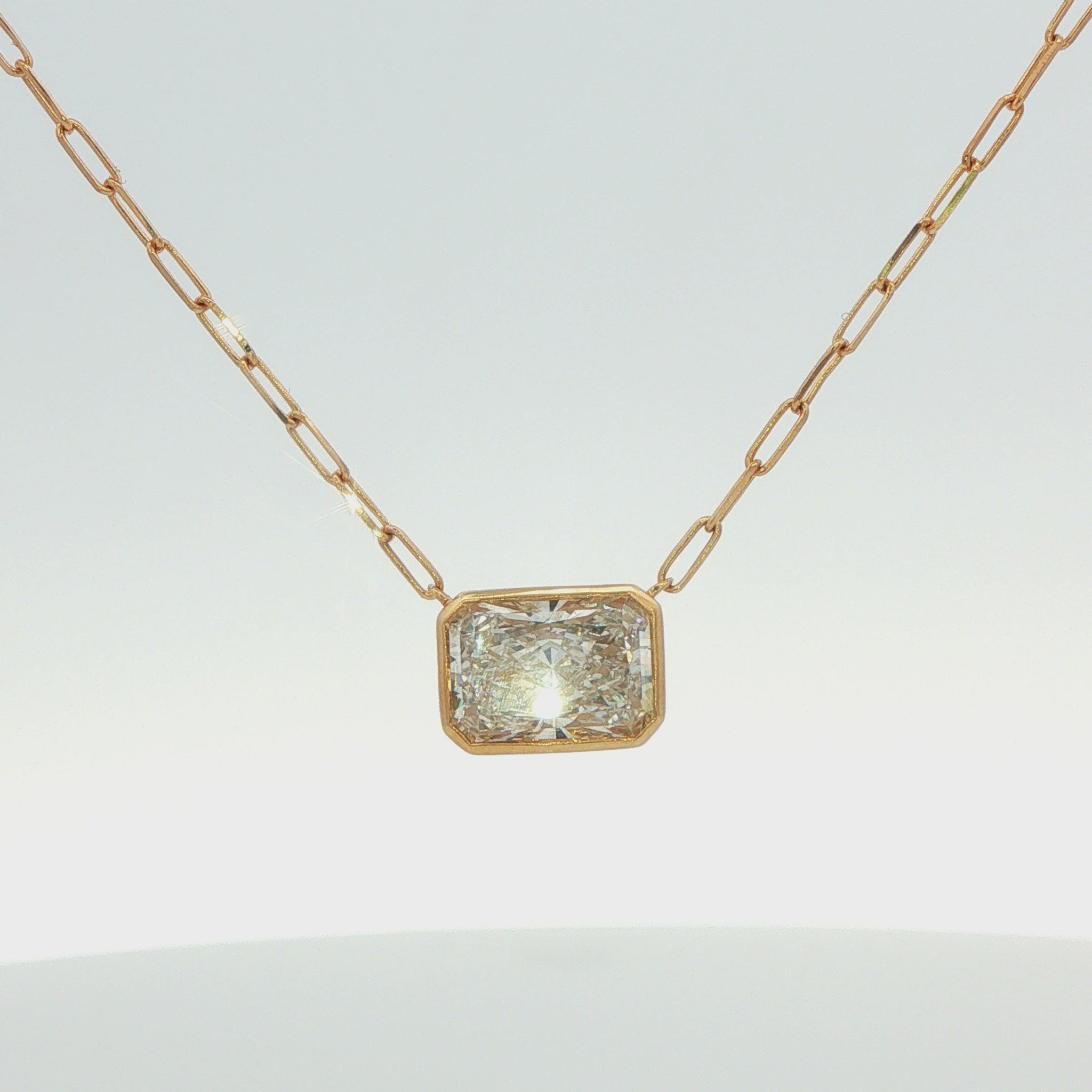 2.03ct Lab-Grown Radiant Diamond Solitaire Necklace