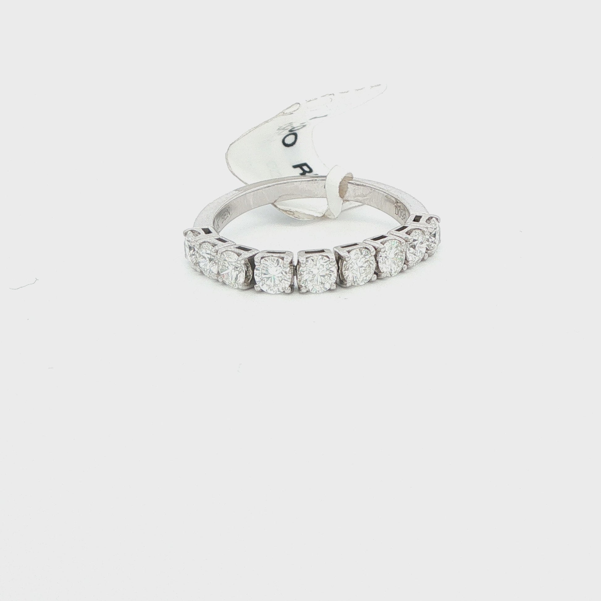 14K White Gold Flexible Diamond Band