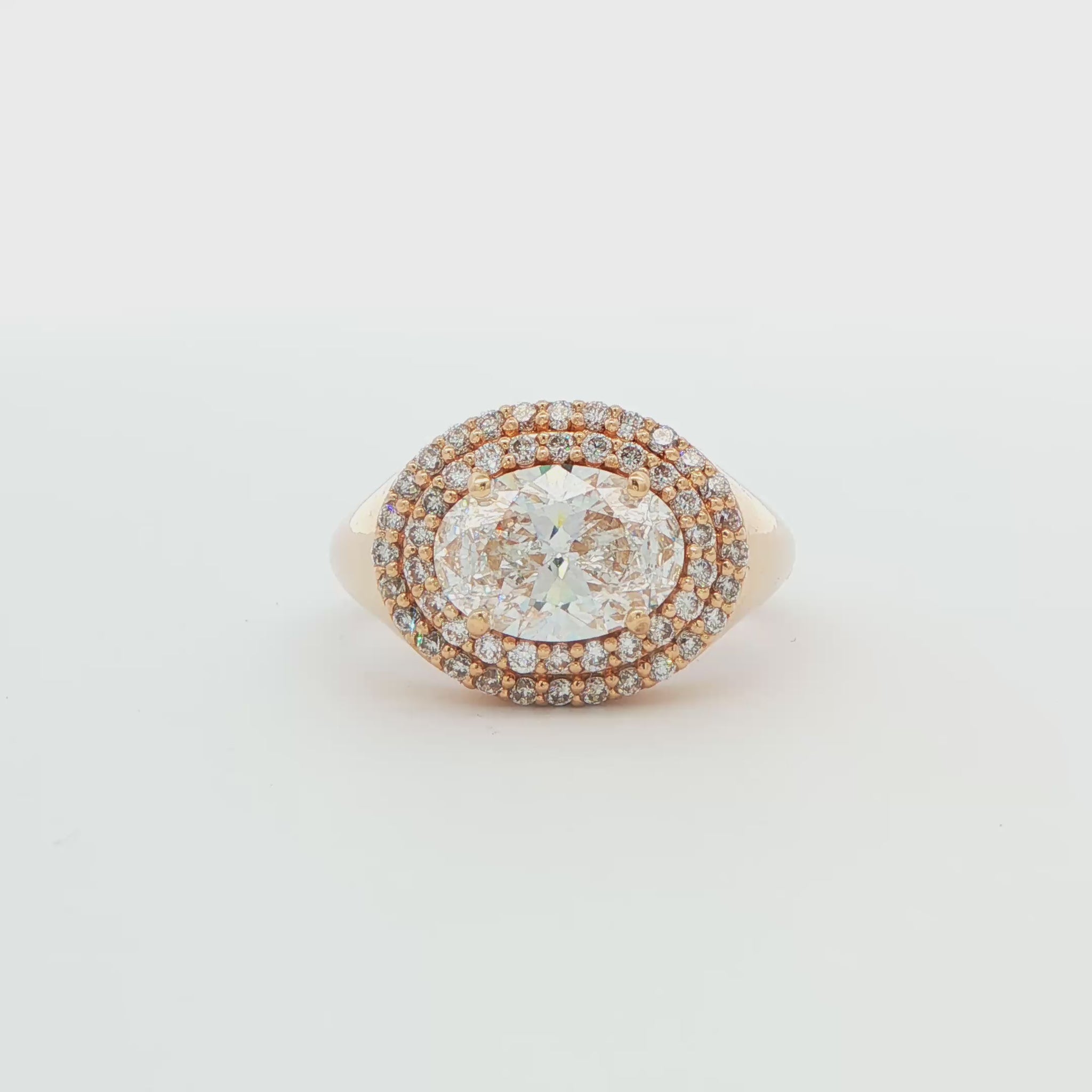 Lab-Grown Diamond Double Halo Engagement Ring