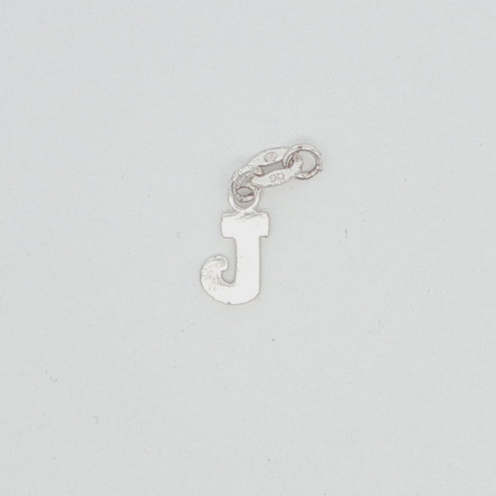 Sterling Silver Initial J Charm