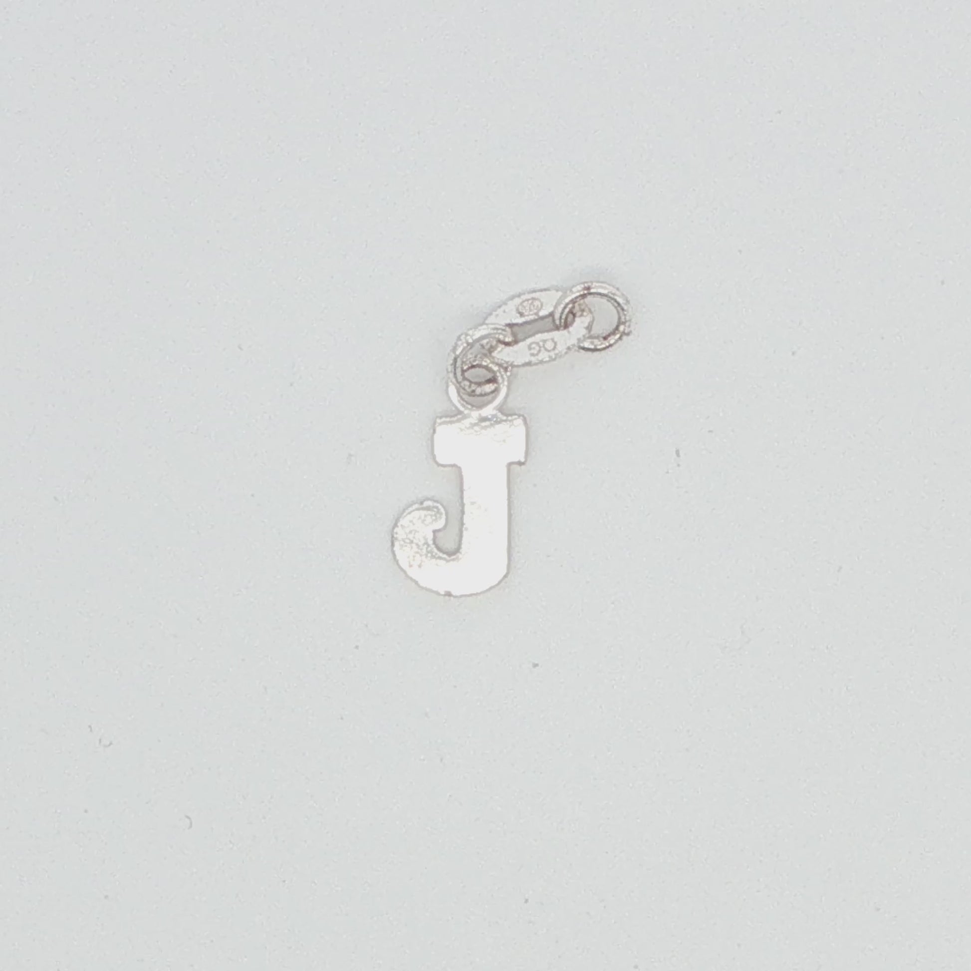 Sterling Silver Initial J Charm