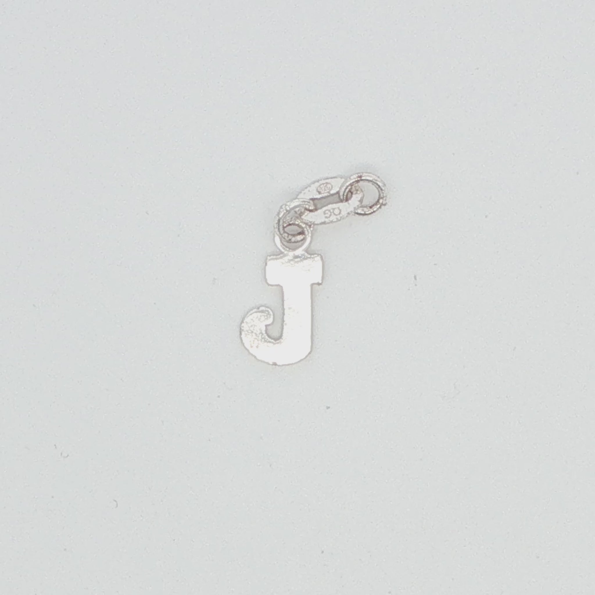 Sterling Silver Initial J Charm