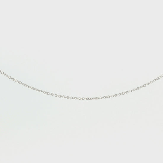 14K White Gold Cable Chain 
