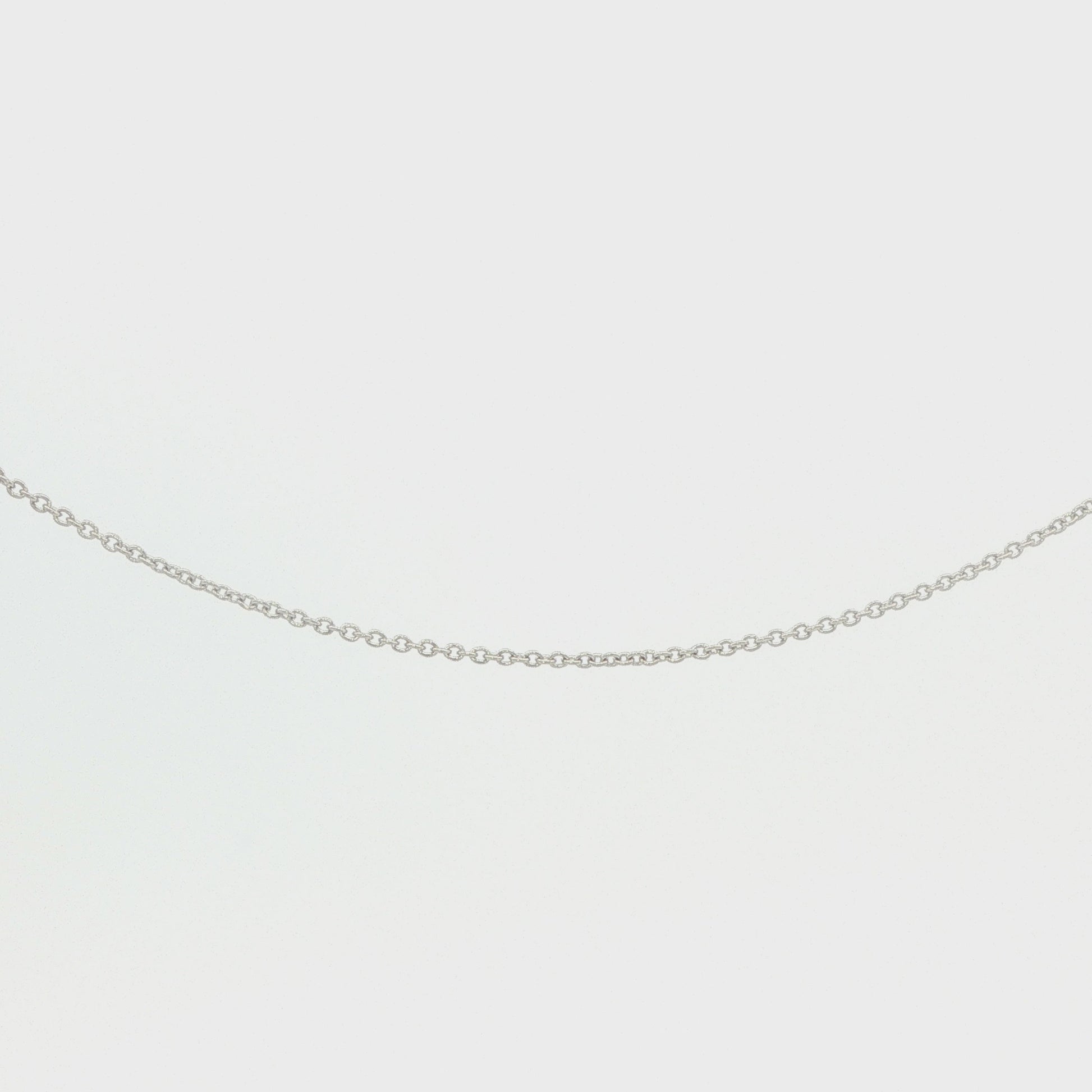 14K White Gold Cable Chain 