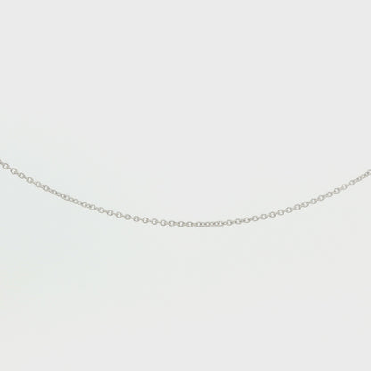 14K White Gold Cable Chain 