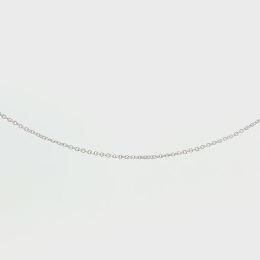 14K White Gold Cable Chain 