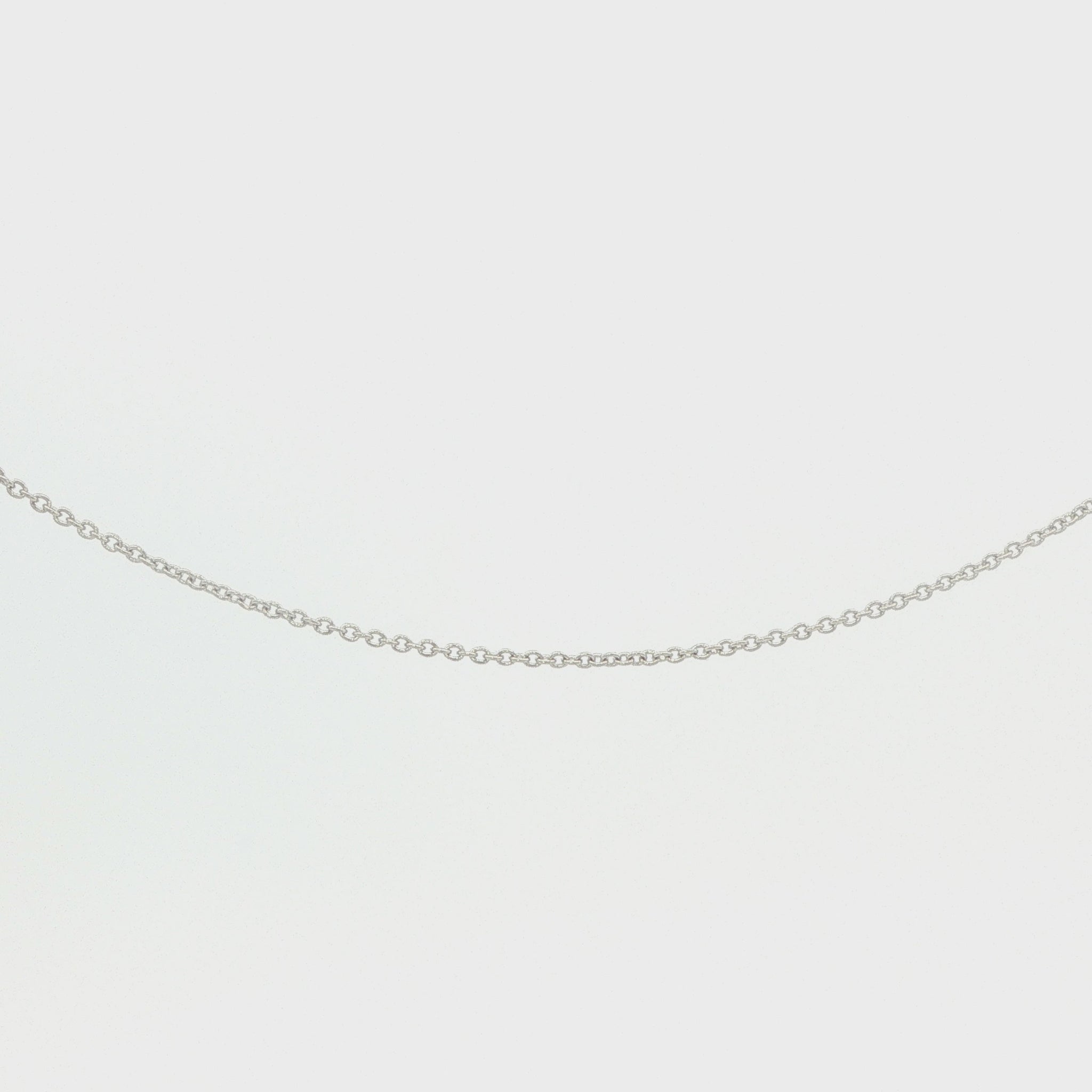 14K White Gold Cable Chain 
