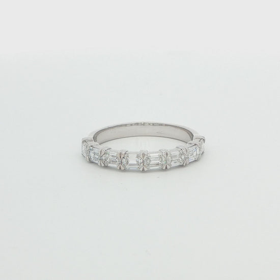 Emerald-Cut Lab Diamond Wedding Band