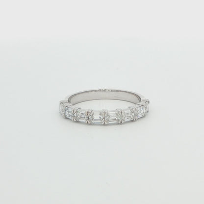 Emerald-Cut Lab Diamond Wedding Band