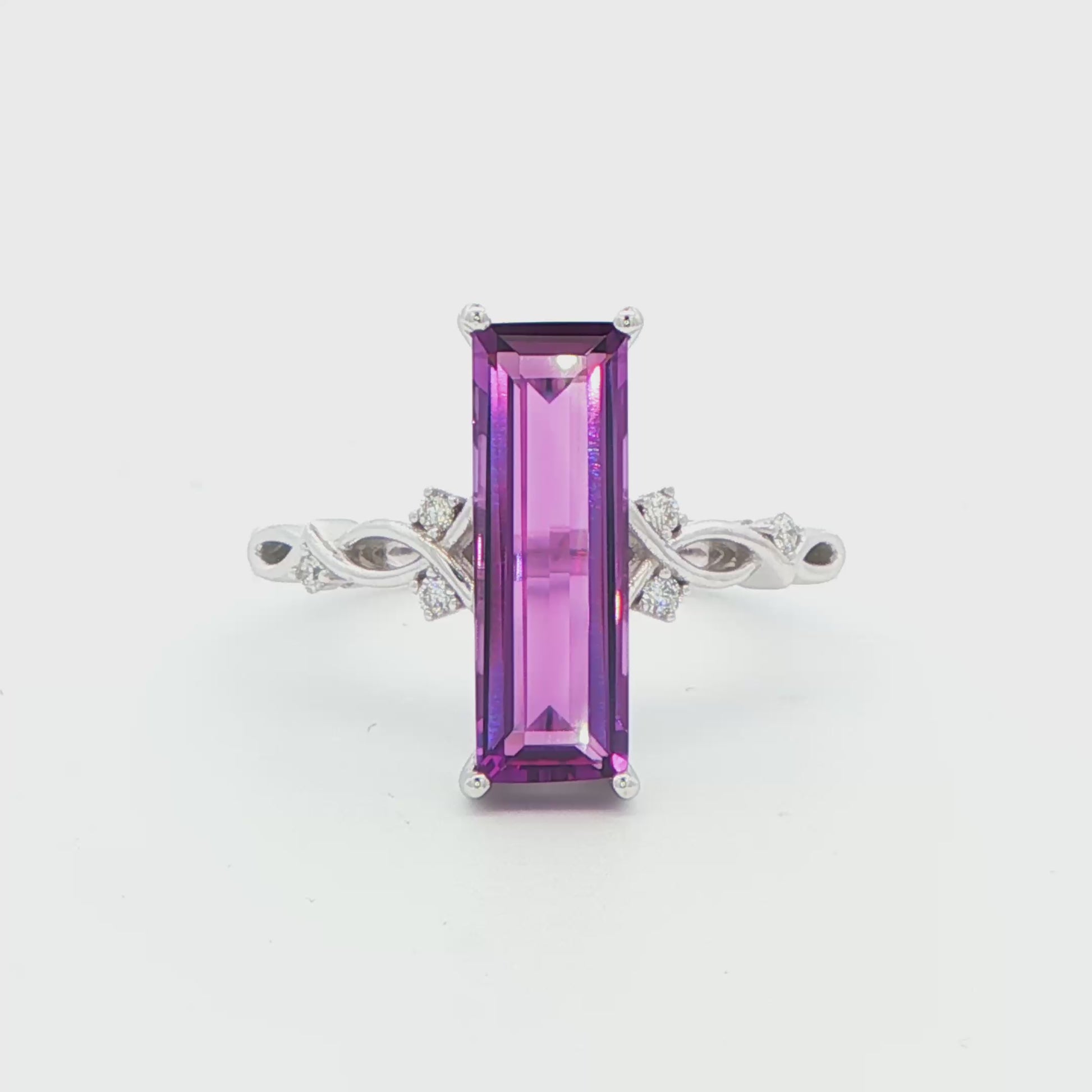 Amethyst and Diamond Fashion Ring